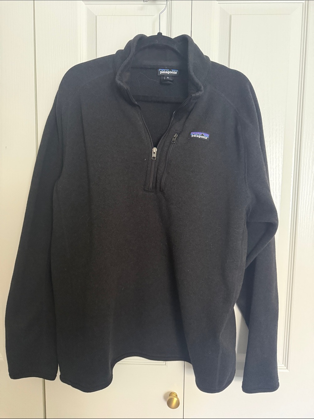 Patagonia Black Half-Zip Fleece Pullover with Logo